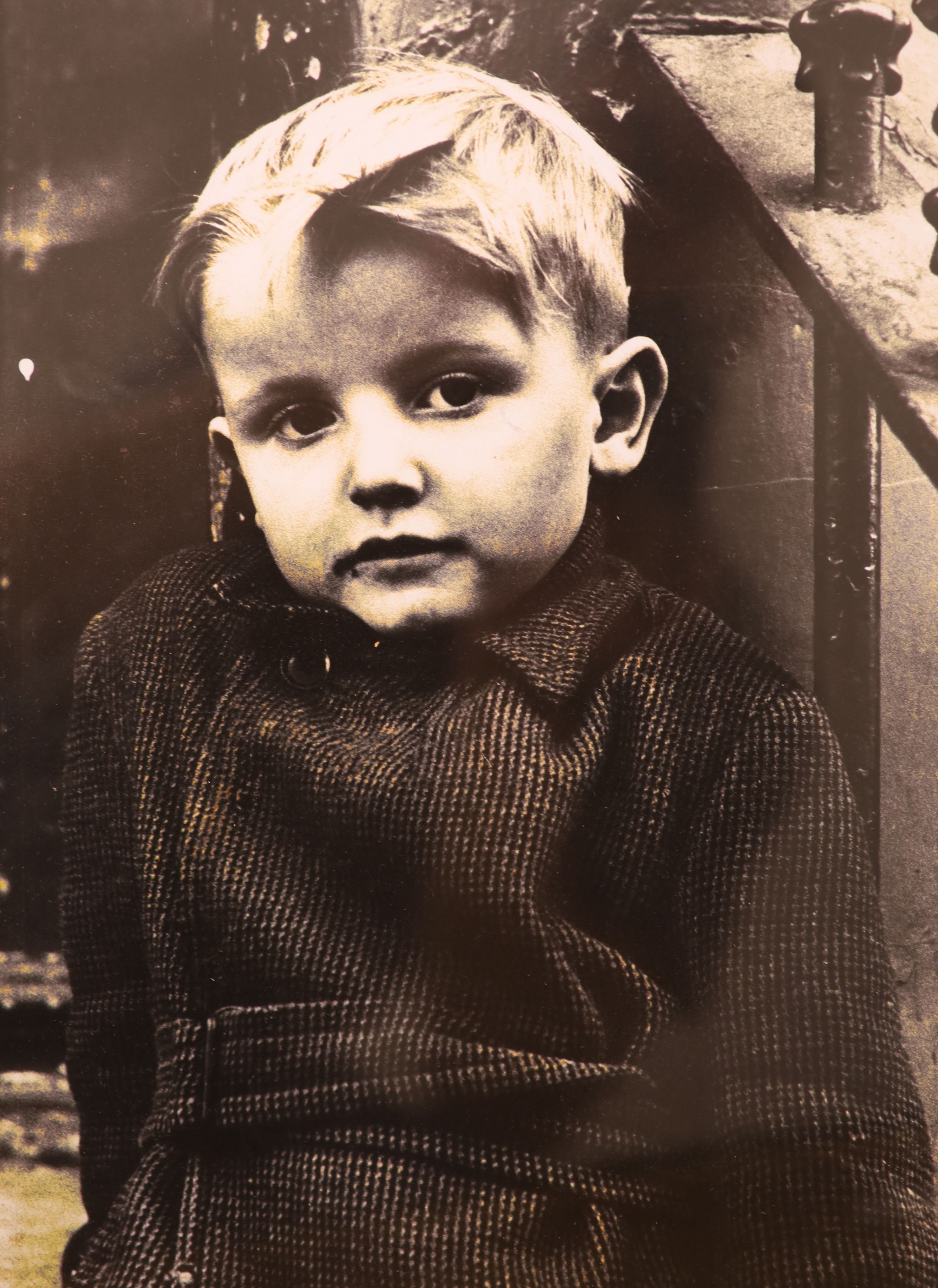 A collection of contemporary black and white photographs: Marianna Yampolsky in the classroom and Himpill de Tapas, Roger Mayne Boy, St Stephens Gardens, signed and dated '57, and